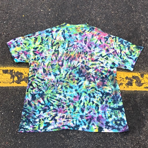 Vintage 90s Single Stitch Psychedelic Tie Dye Tee - Picture 2 of 4